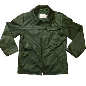 VTG Sportscaster Green Nylon Jacket Size 40, M Rain Water Resistant